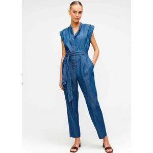 NEW 7 For All Mankind Cuffed Sleeve Jumpsuit